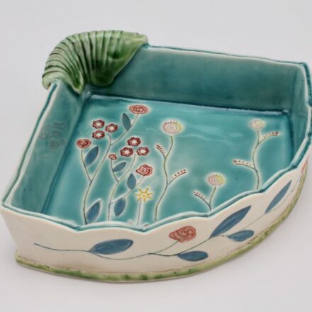 SW414: Main image for Water Blue Corner Tray made by Liz Quackenbush