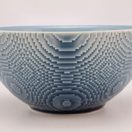 B915: Main image for Blue Tactile Bowl made by Jeff Campana