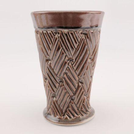 C1487: Main image for Carved Tumbler Iron Saturated Glaze made by David MacDonald