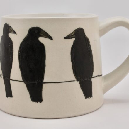 C1440: Main image for Crows on a Wire Mug made by Tilla Rodemann