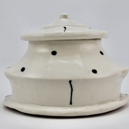 J110: Main image for White Jar made by Carole Ann Fer