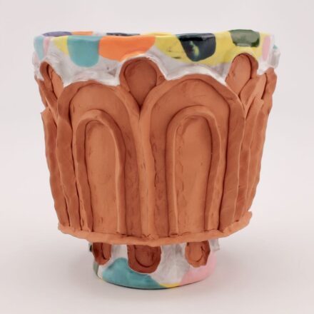 C1488: Main image for Bright colored textured cup made by Unknown 